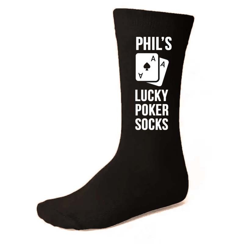 Personalised Lucky Poker Socks Gift For Dad Husband Boyfriend