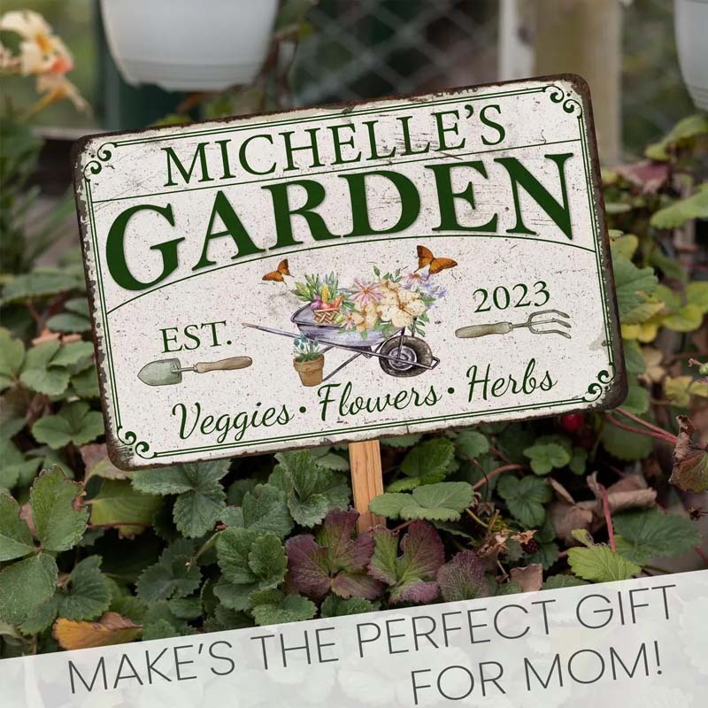 Personalized Garden Sign Garden Lover Gift Veggie Garden Flower Garden