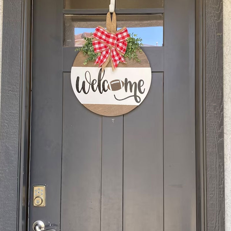 Football Front Door Decor | Sports Sign | Football Wreath | Sports Gift