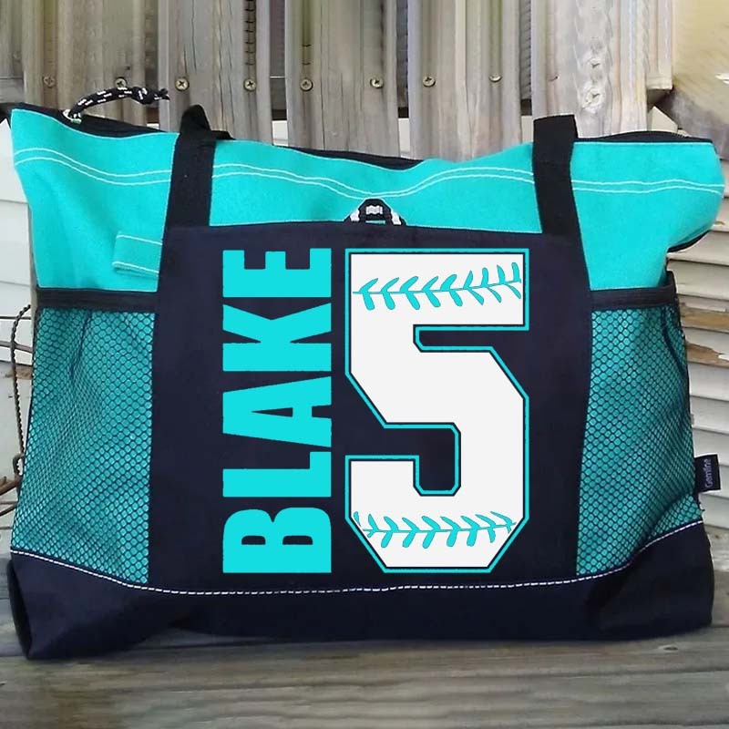 Custom Baseball Mom Tote Bag Lightweight Baseball Tote
