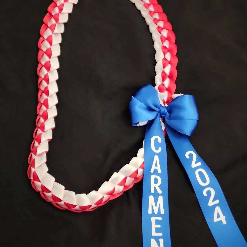 2025 Personalized Graduation ribbon lei gift with bow for Promotion/Senior Graduate
