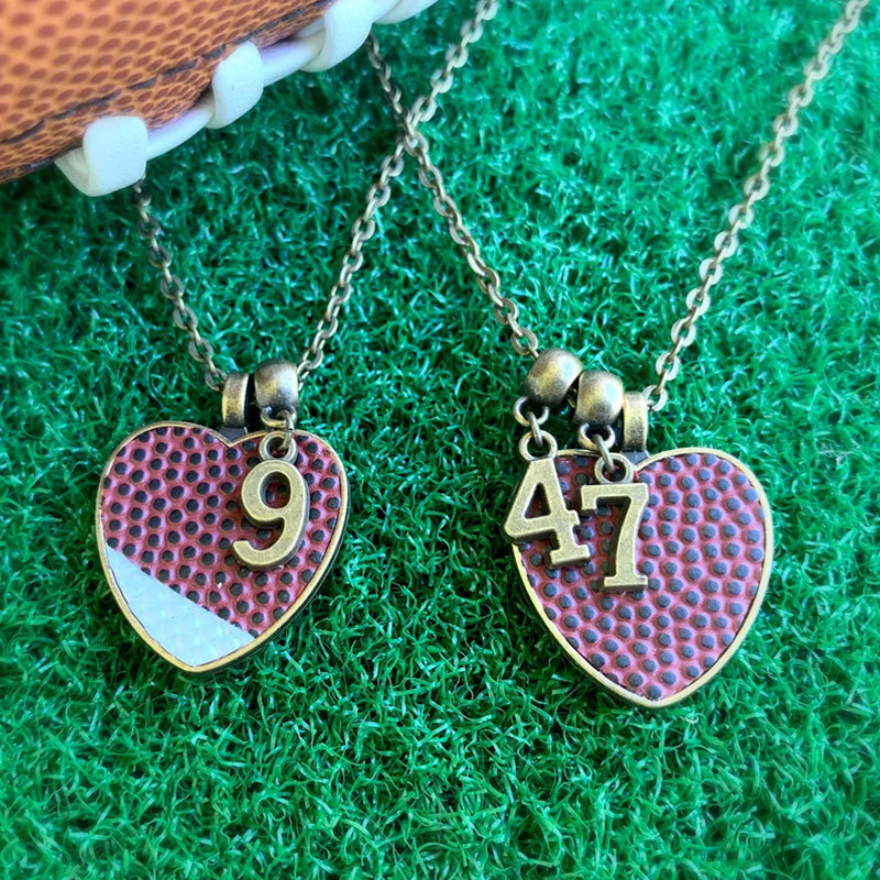 Authentic Football Necklace Football Jewelry with Bronze & Silver