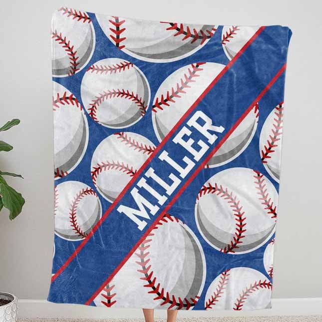 Personalized Multi Sport Ball Blanket with 2 Kinds of Sport