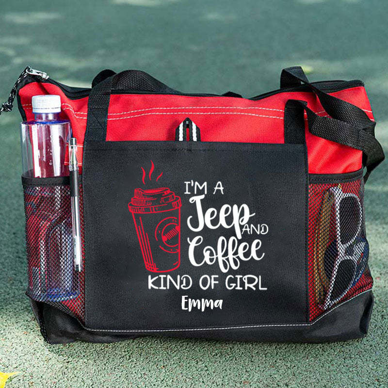 I'M A Jeep and Coffee Kind of Girl Tote Bag