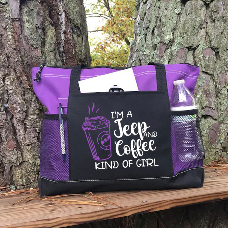 I'M A Jeep and Coffee Kind of Girl Tote Bag
