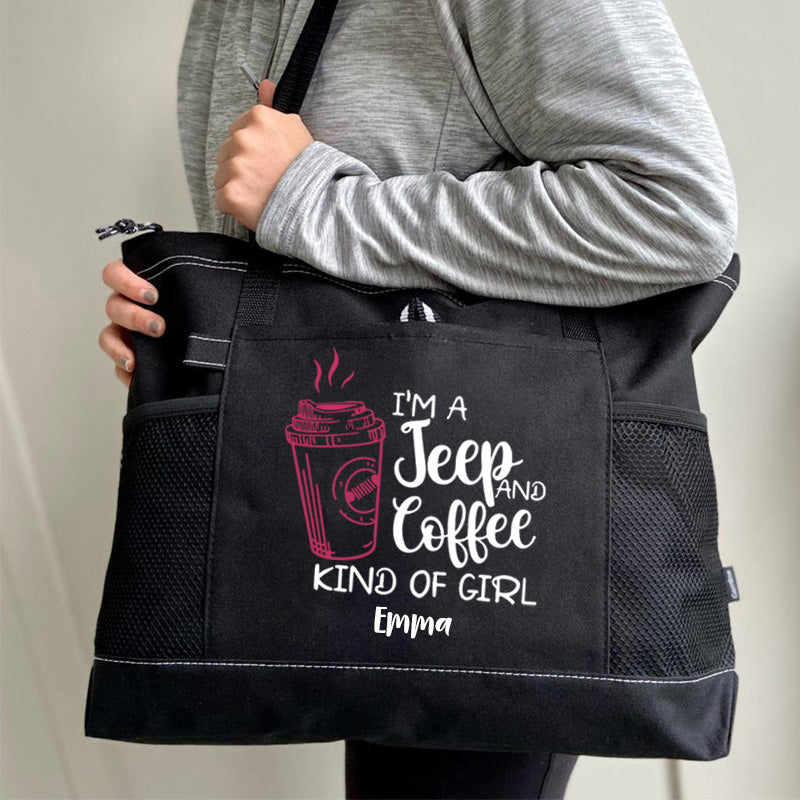 I'M A Jeep and Coffee Kind of Girl Tote Bag