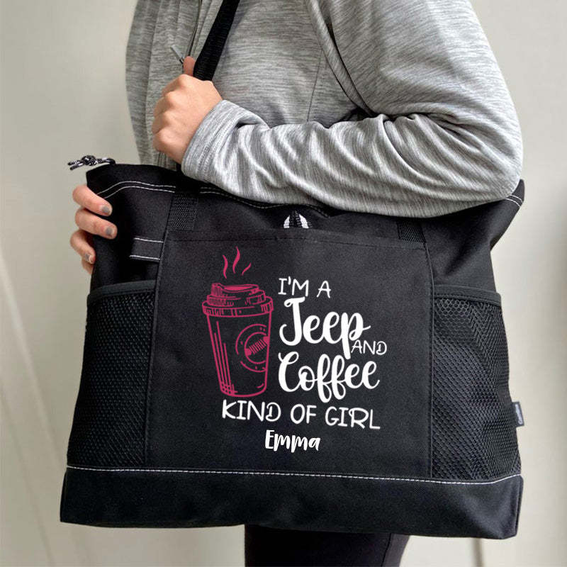 I'M A Jeep and Coffee Kind of Girl Tote Bag