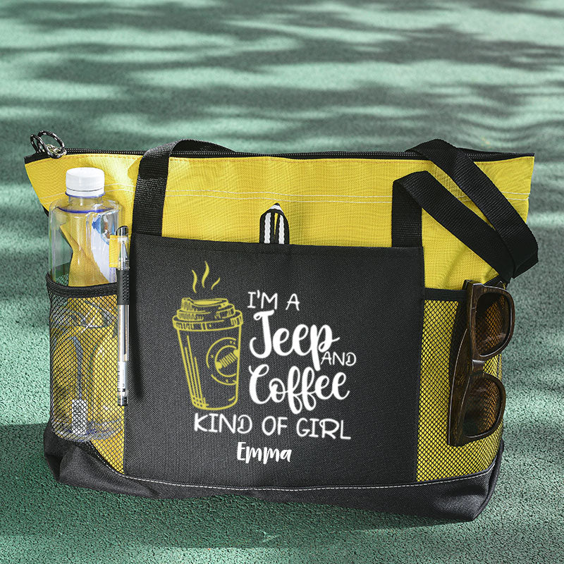 I'M A Jeep and Coffee Kind of Girl Tote Bag