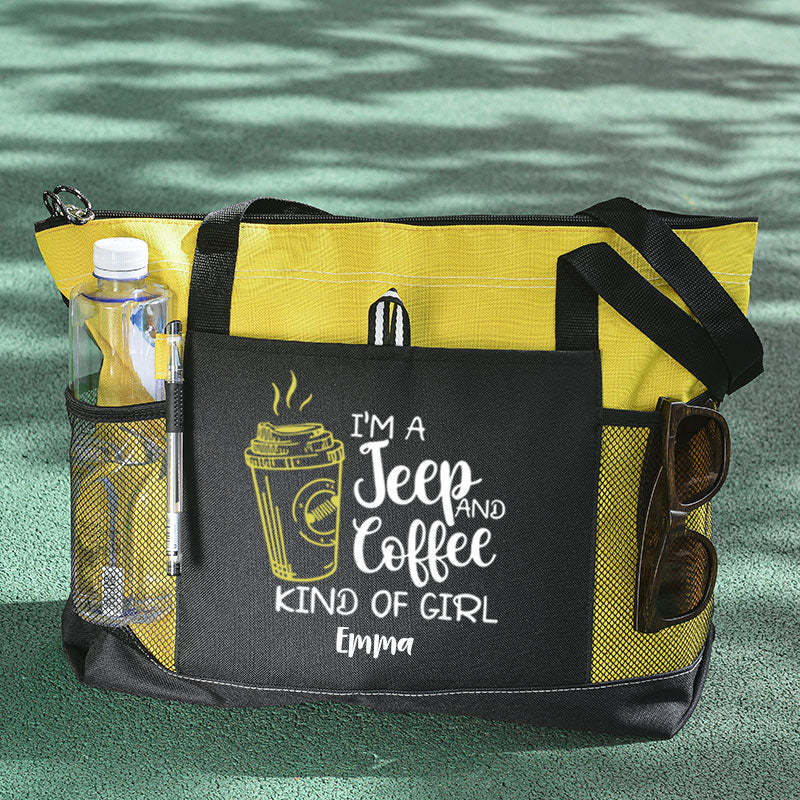 I'M A Jeep and Coffee Kind of Girl Tote Bag