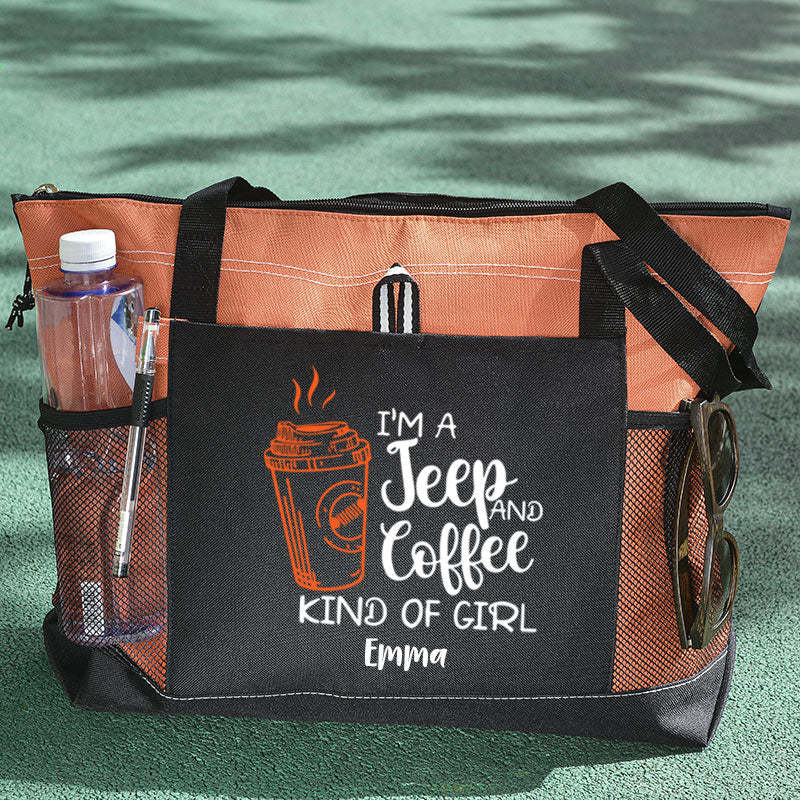 I'M A Jeep and Coffee Kind of Girl Tote Bag