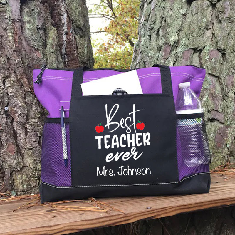 Personalized Best Teacher Ever Tote Bag