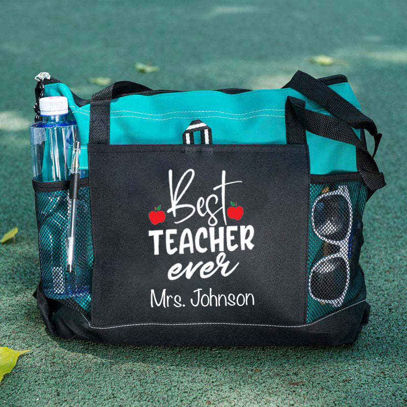 Personalized Best Teacher Ever Tote Bag