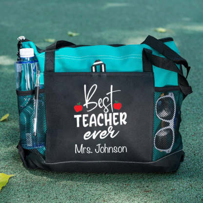 Personalized Best Teacher Ever Tote Bag