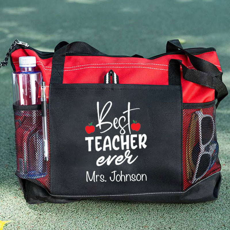 Personalized Best Teacher Ever Tote Bag