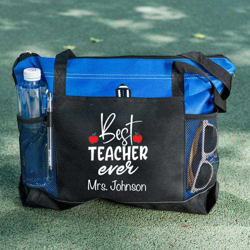 Personalized Best Teacher Ever Tote Bag