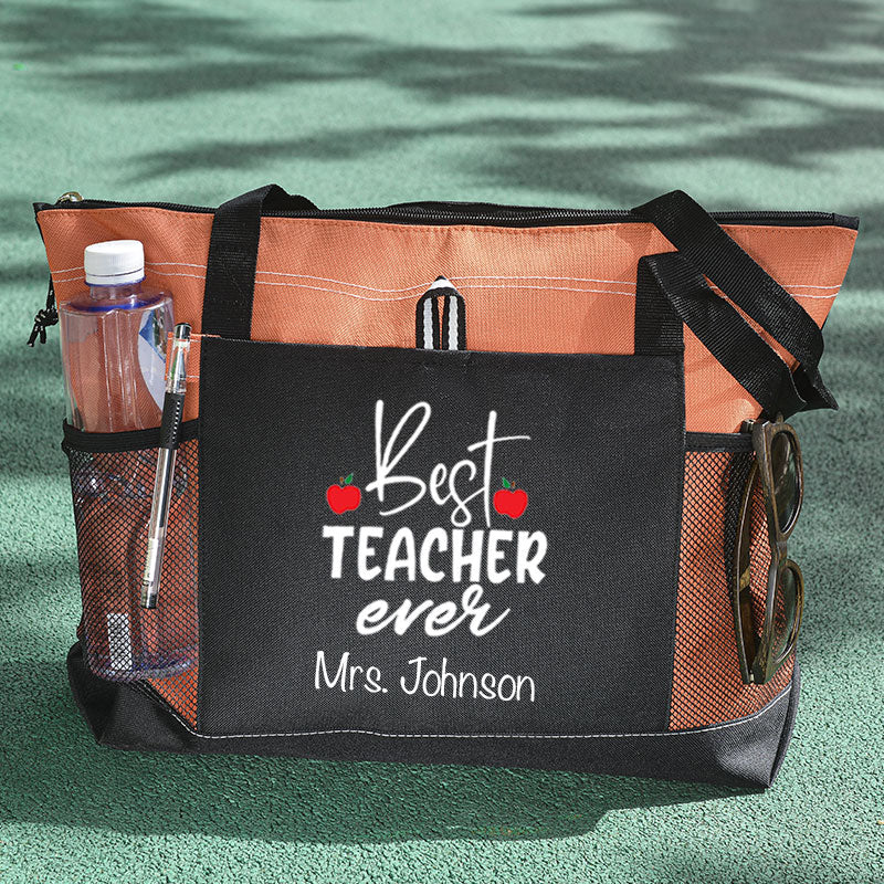 Personalized Best Teacher Ever Tote Bag