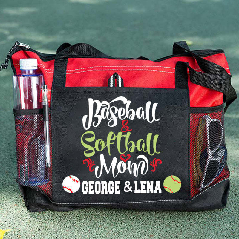 Custom Ball Mom Tote Baseball and Softball Mom Tote Bag