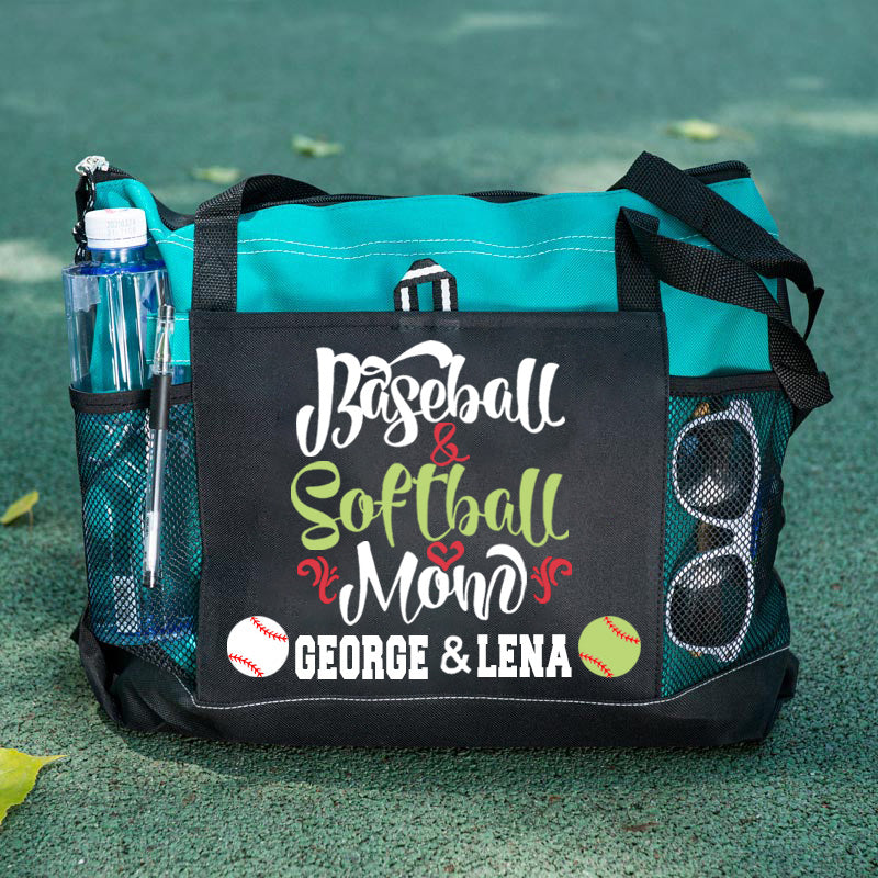 Custom Ball Mom Tote Baseball and Softball Mom Tote Bag