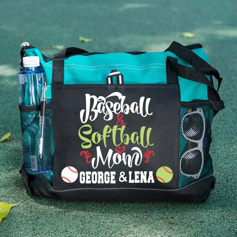 Custom Ball Mom Tote Baseball and Softball Mom Tote Bag