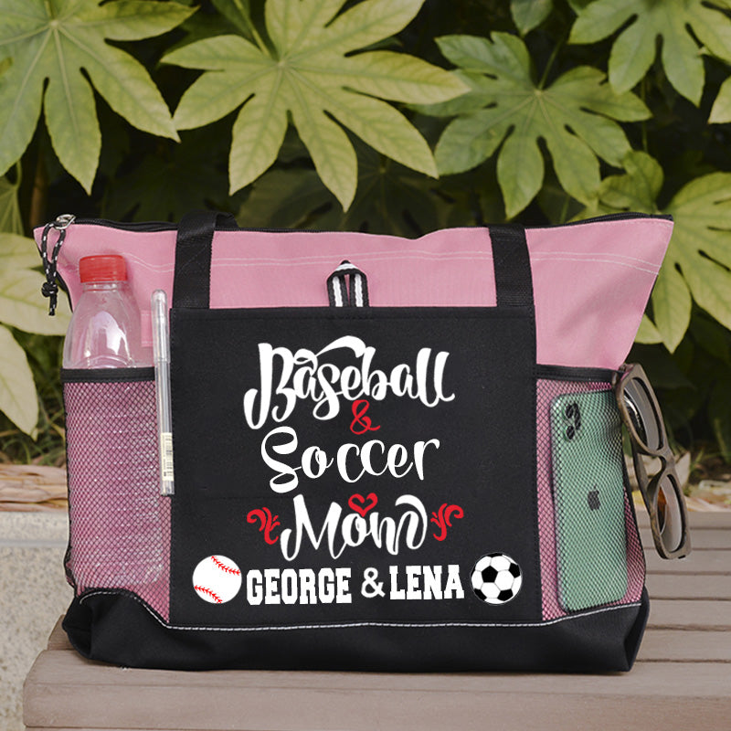 Custom Ball Mom Tote Baseball and Softball Mom Tote Bag