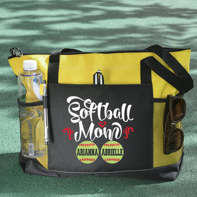 Custom Ball Mom Tote Baseball and Softball Mom Tote Bag
