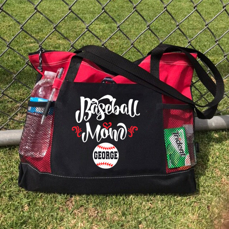 Custom Ball Mom Tote Baseball and Softball Mom Tote Bag