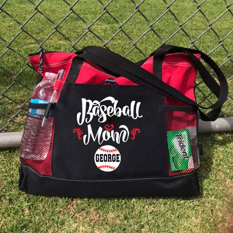 Custom Ball Mom Tote Baseball and Softball Mom Tote Bag