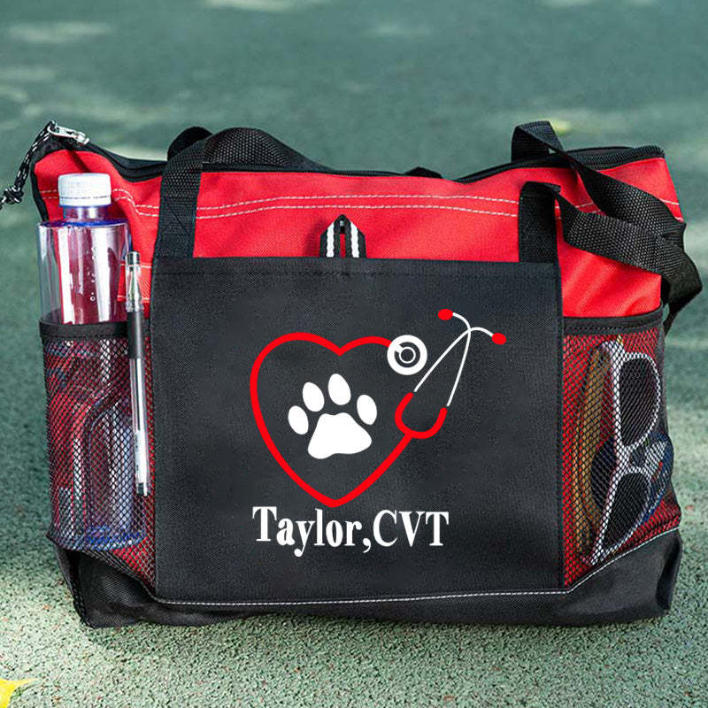 Vet Tech Tote Bag Paw Stethoscope Tote Bag