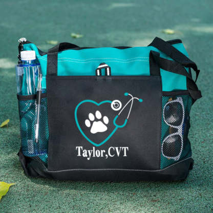 Vet Tech Tote Bag Paw Stethoscope Tote Bag