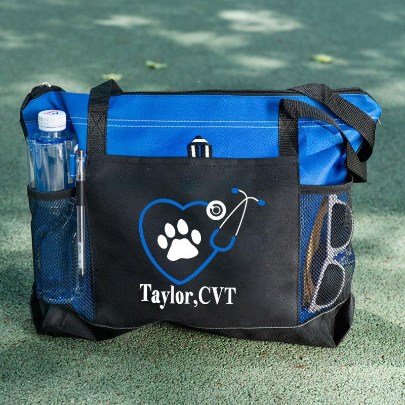 Vet Tech Tote Bag Paw Stethoscope Tote Bag