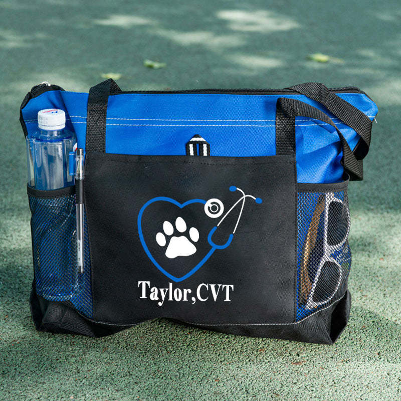 Vet Tech Tote Bag Paw Stethoscope Tote Bag