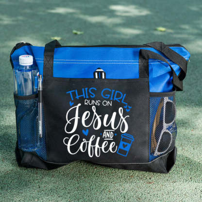 This Girl Runs on Jesus and Coffee Tote Bag