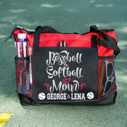 Ball Mom (2 or 3 Player) Lightweight Custom Baseball Mom Tote