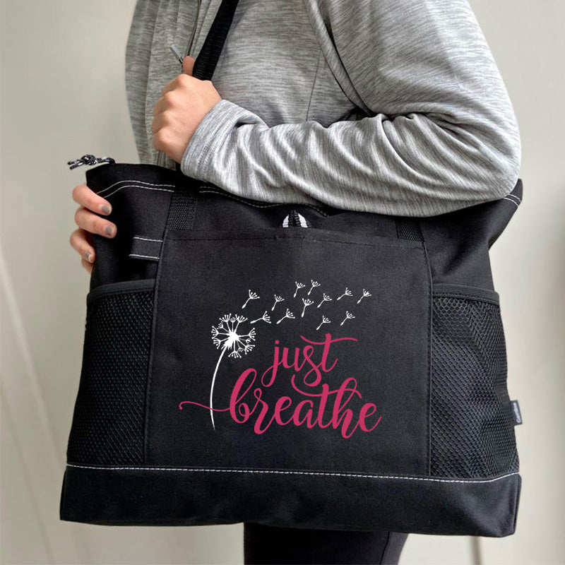 Just Breathe Tote Bag