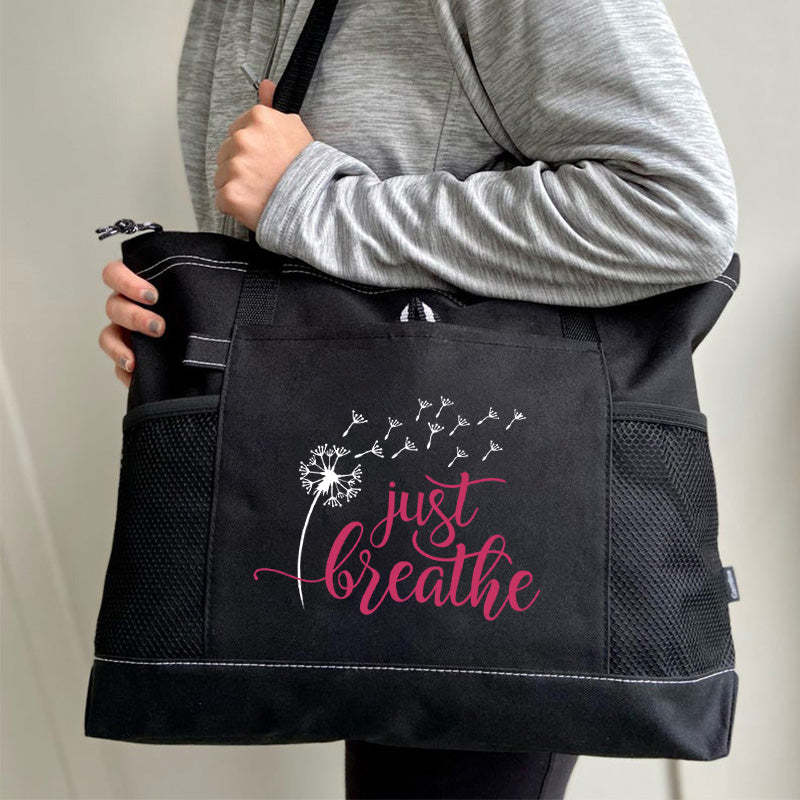 Just Breathe Tote Bag