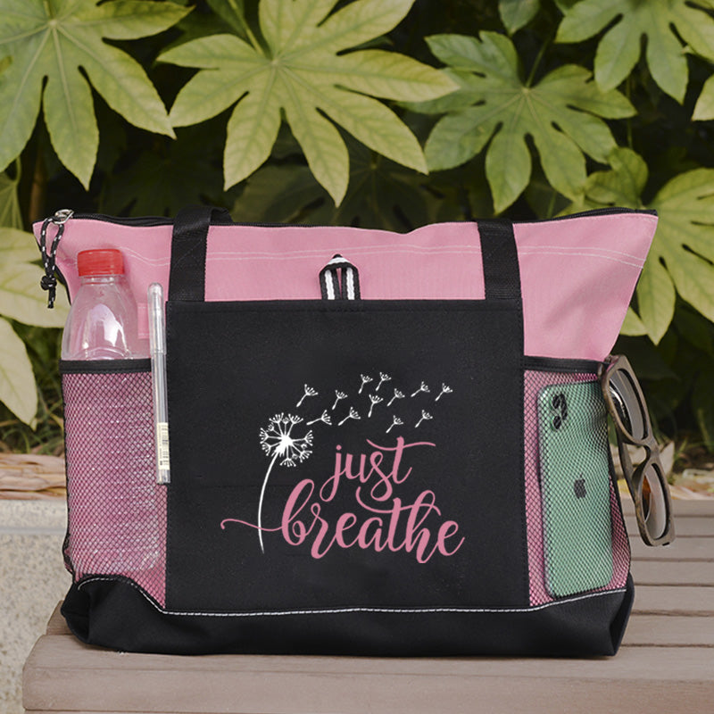 Just Breathe Tote Bag