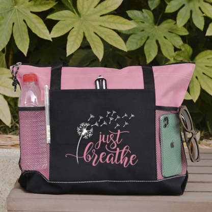 Just Breathe Tote Bag