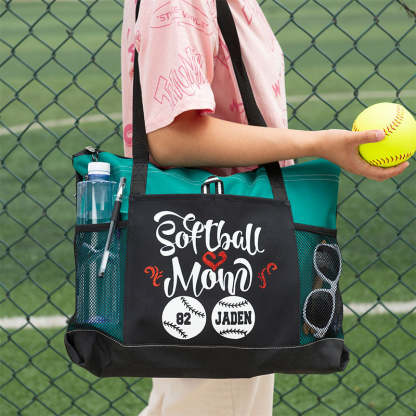 Ball Mom (2 or 3 Player) Lightweight Custom Baseball Mom Tote