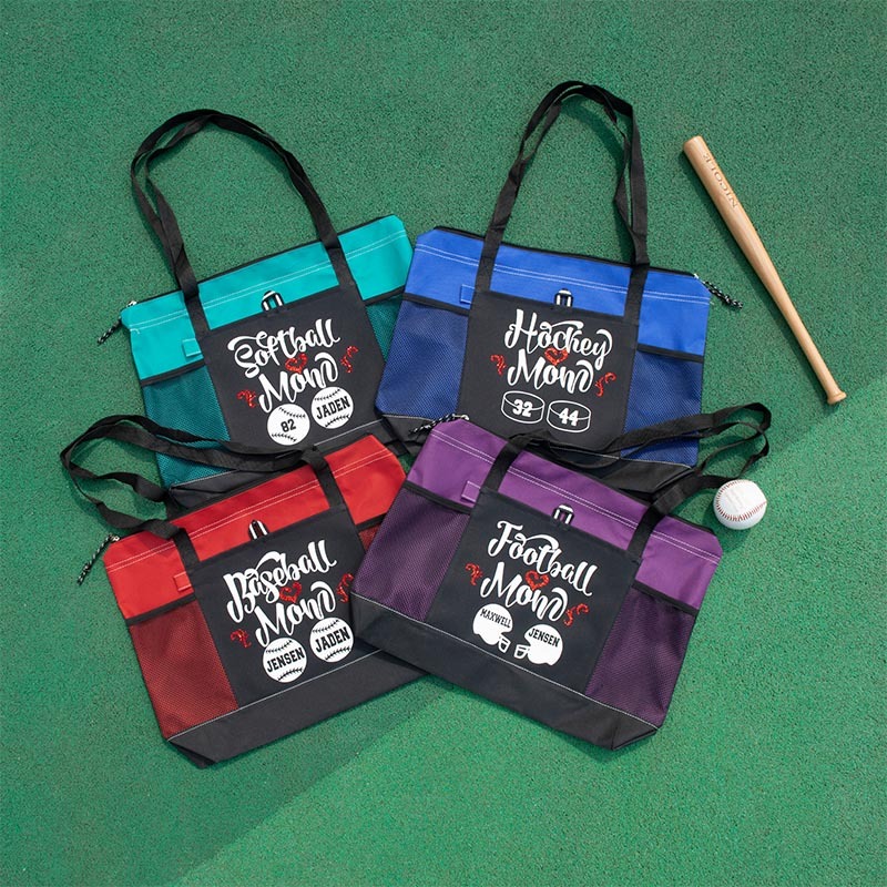 Ball Mom (2 or 3 Player) Lightweight Custom Baseball Mom Tote