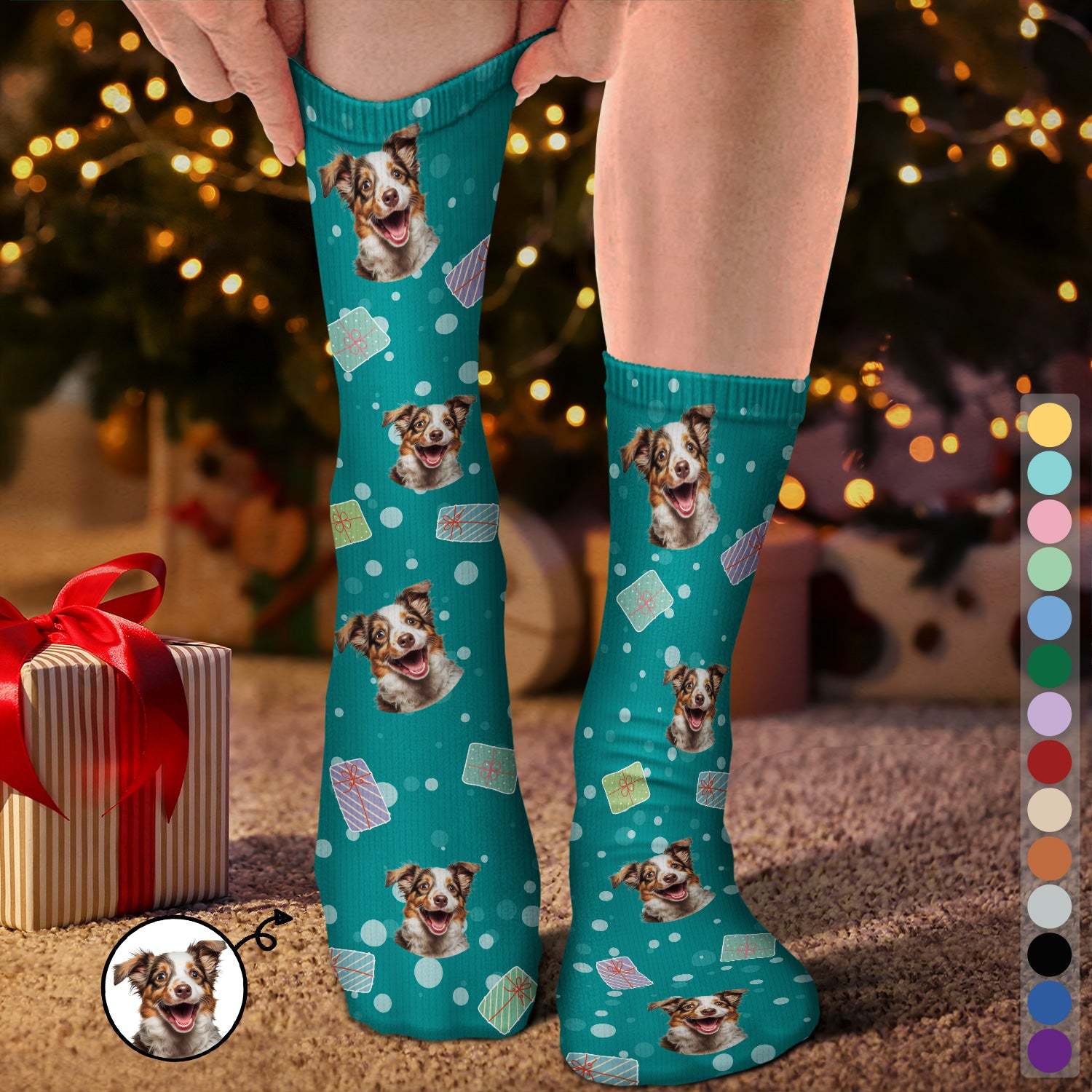 Custom Photo Pet Face Family - Gift For Family Pet Lovers - Personalized Socks