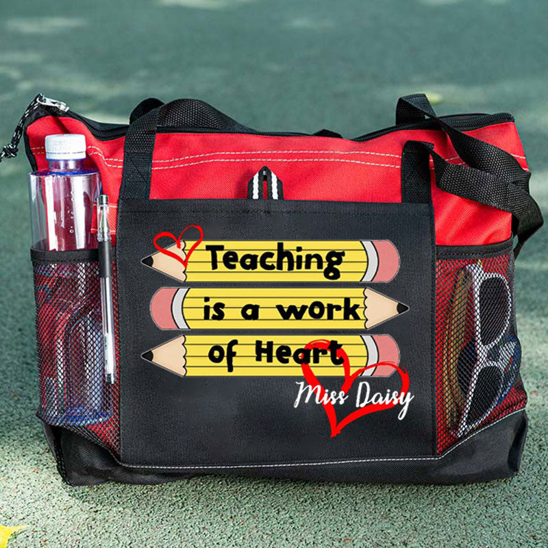 Personalized Teaching is a Work of Heart Tote Bag