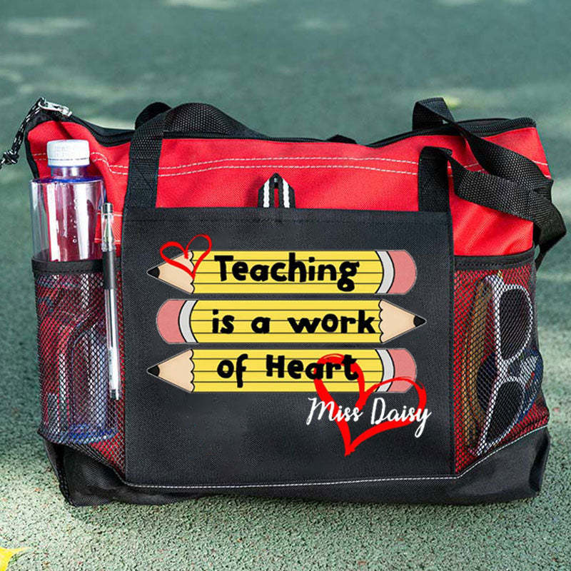 Personalized Teaching is a Work of Heart Tote Bag