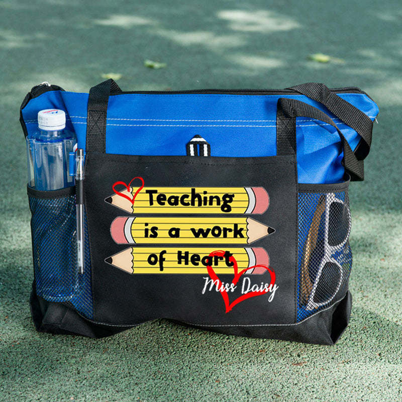 Personalized Teaching is a Work of Heart Tote Bag