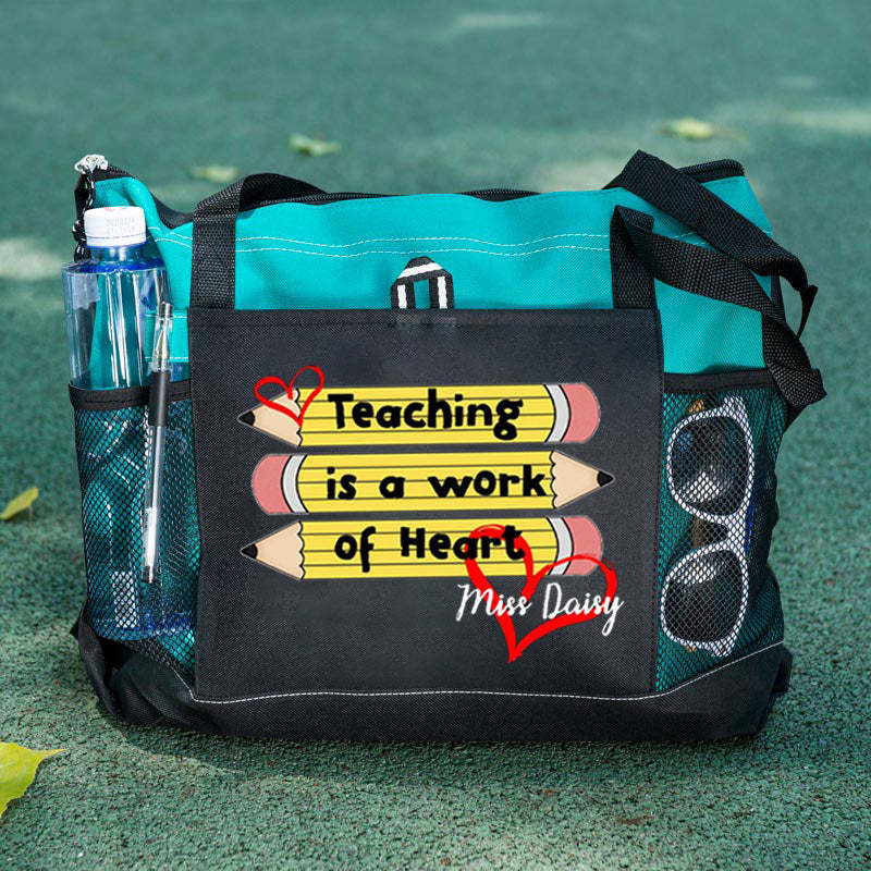Personalized Teaching is a Work of Heart Tote Bag