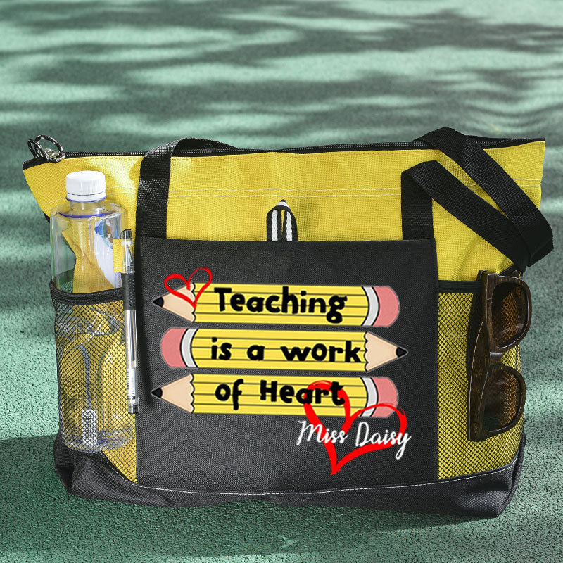 Personalized Teaching is a Work of Heart Tote Bag