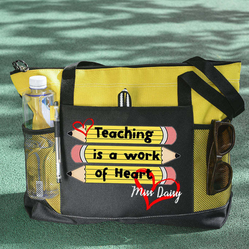 Personalized Teaching is a Work of Heart Tote Bag