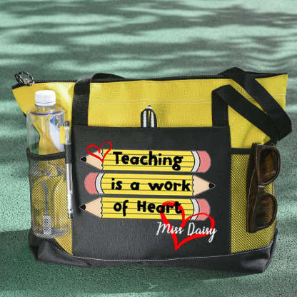 Personalized Teaching is a Work of Heart Tote Bag