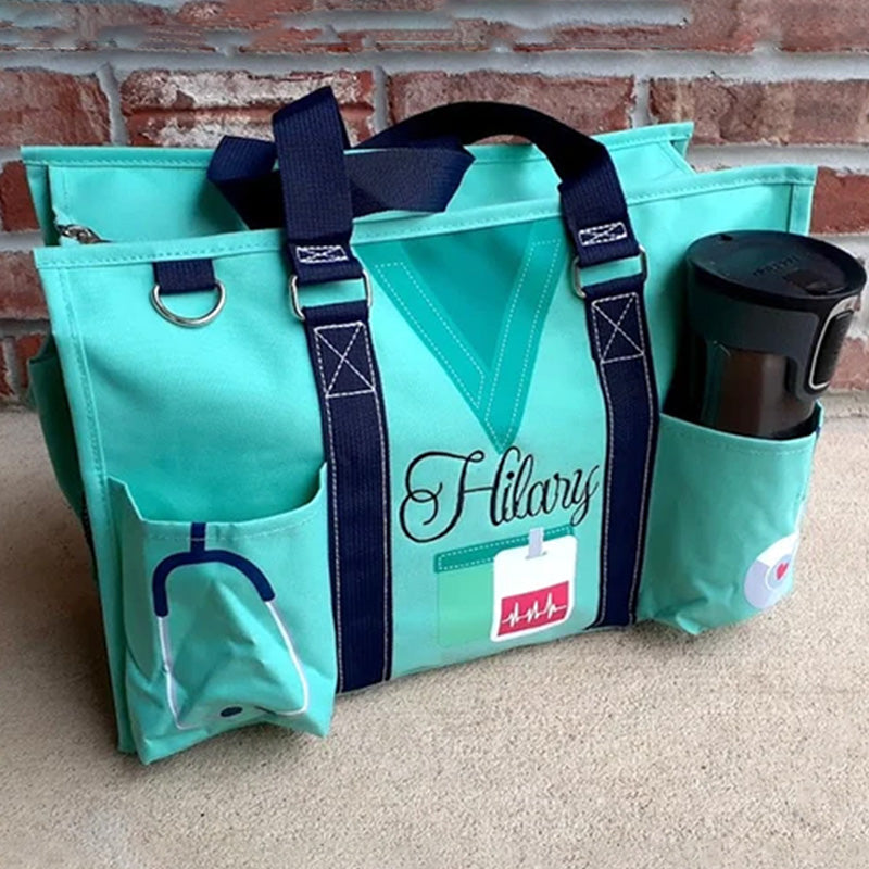 Nurse Canvas Tote Bag Embroidery Tote Bag for Nurses