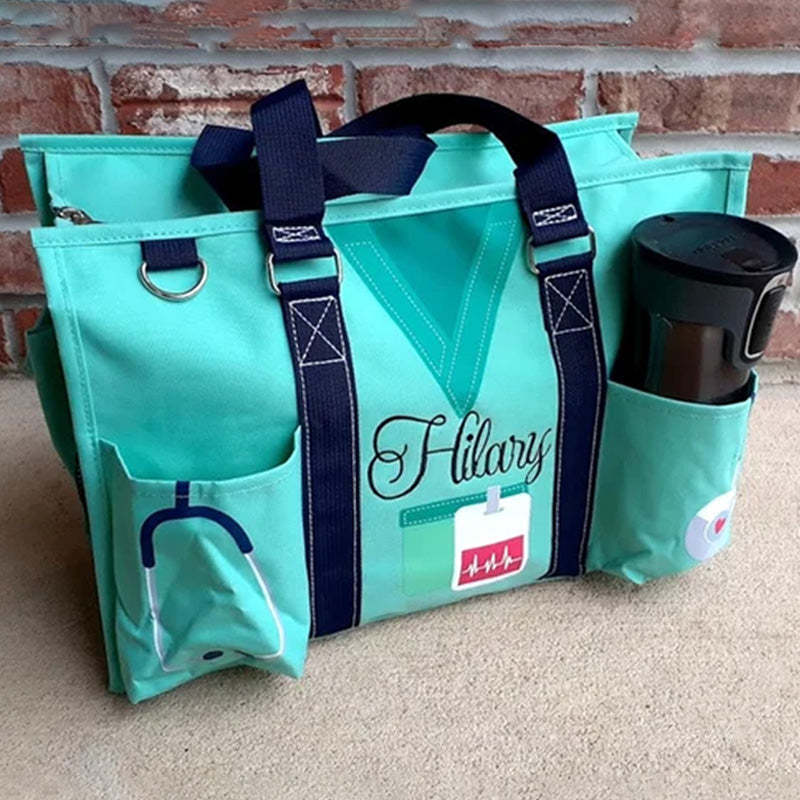Nurse Canvas Tote Bag Embroidery Tote Bag for Nurses