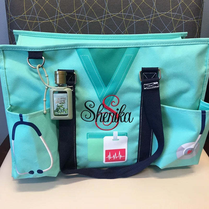 Nurse Canvas Tote Bag Embroidery Tote Bag for Nurses